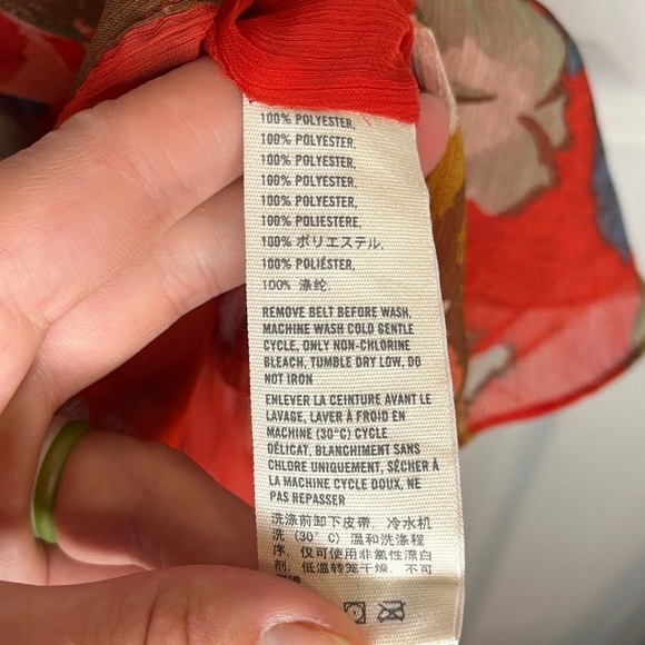 Abercrombie & Fitch Floral Fitted Waist Rope Spaghetti Strap Beaded Tank Top. - Picture 10 of 12